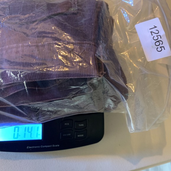 Vtg 70s Tour de France Pants Corduroy Purple Straight High Waisted - Picture 8 of 8